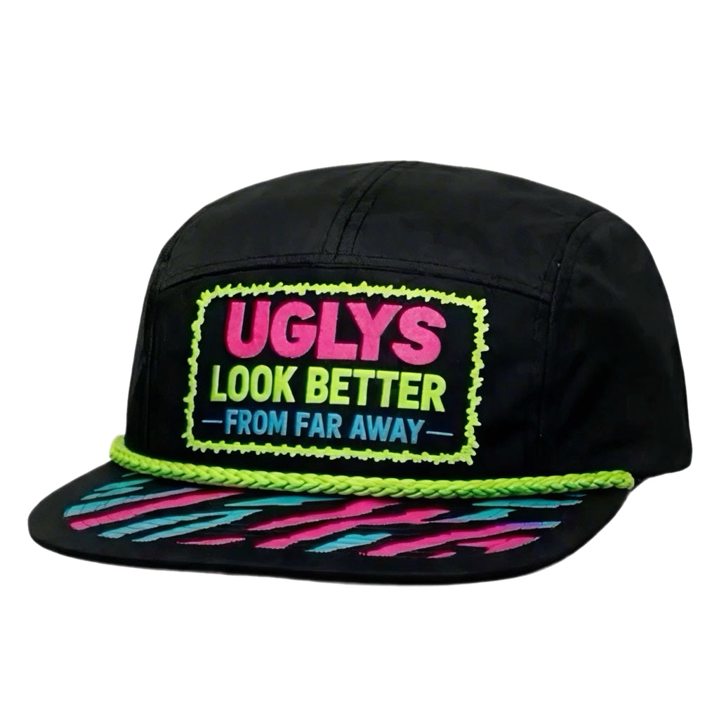 UGLYS™ Neon Slasher Rope Hat featuring bright neon colors and a casual, edgy style from UGLYS EYEWEAR.
