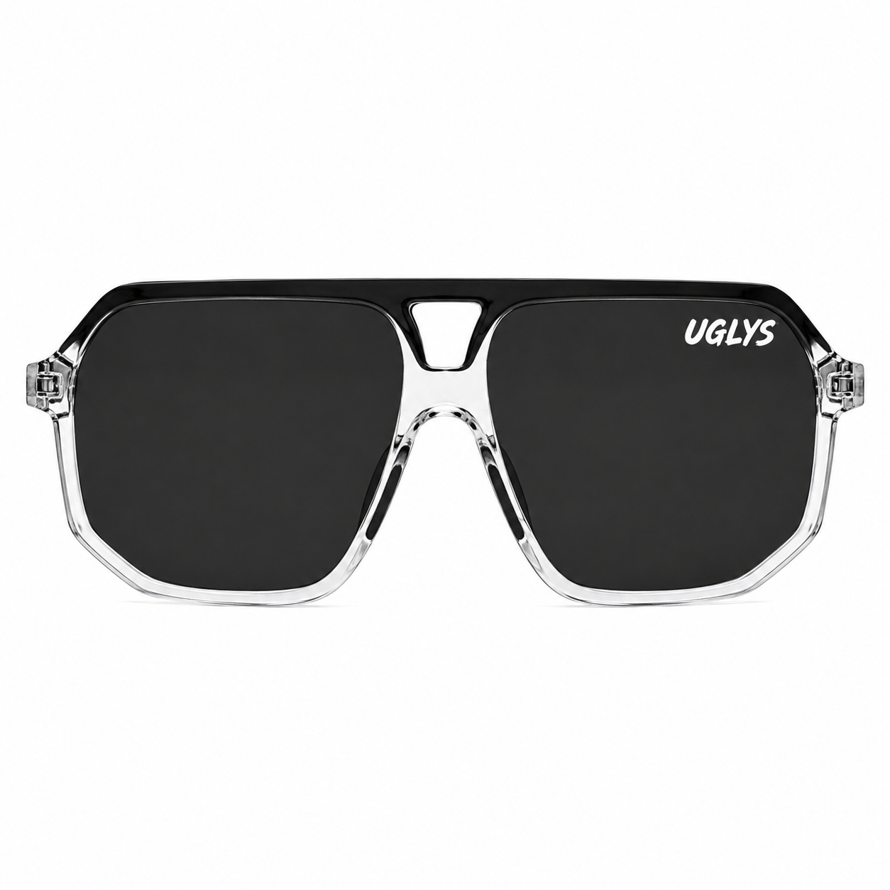 UGLYS Super Casuals Smoke Show sunglasses with dark tinted lenses and black frame, casual style from UGLYS EYEWEAR.