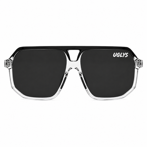 UGLYS Super Casuals Smoke Show sunglasses with dark tinted lenses and black frame, casual style from UGLYS EYEWEAR.