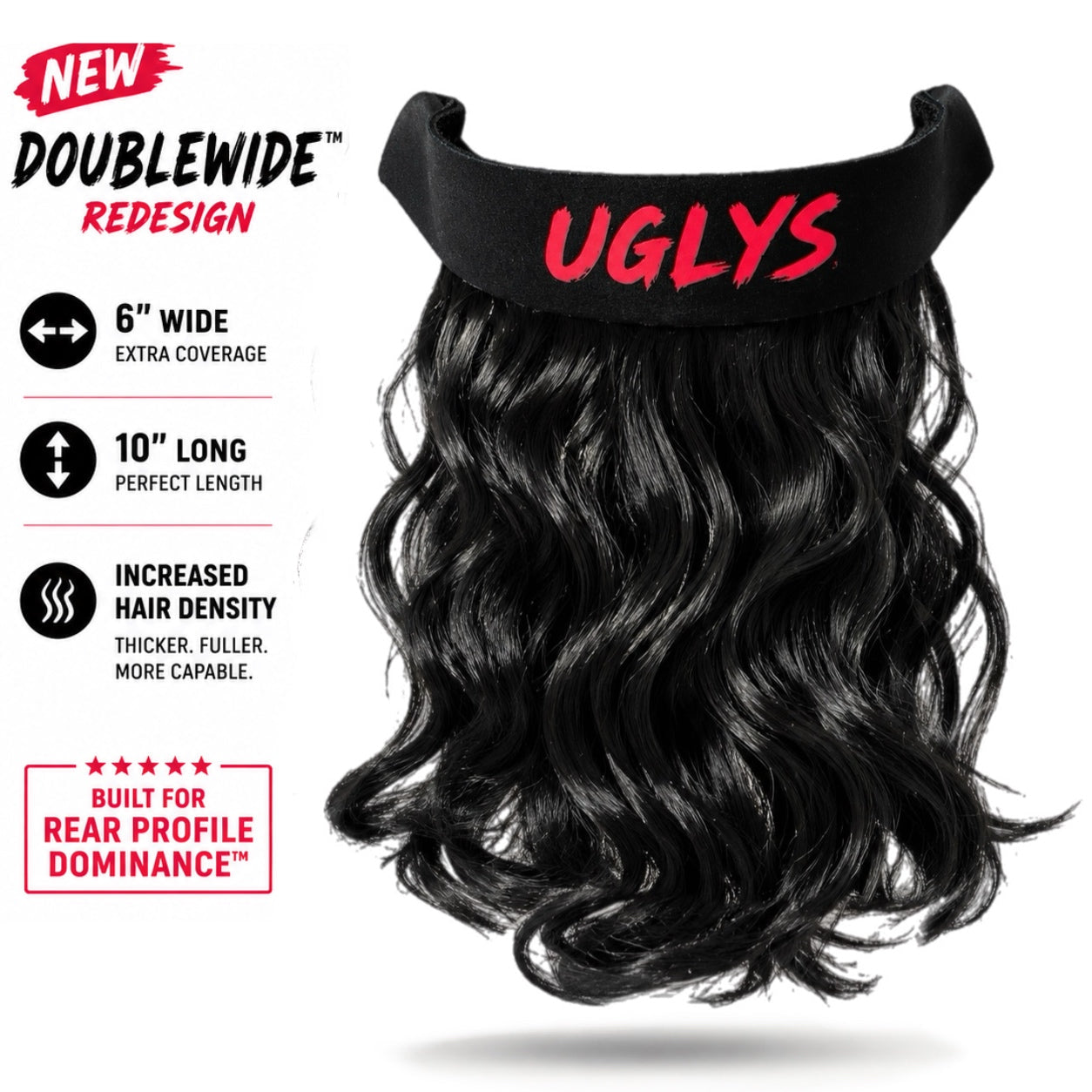 UGLYS™️ Double Wide Sunglass Strap-On Mullet