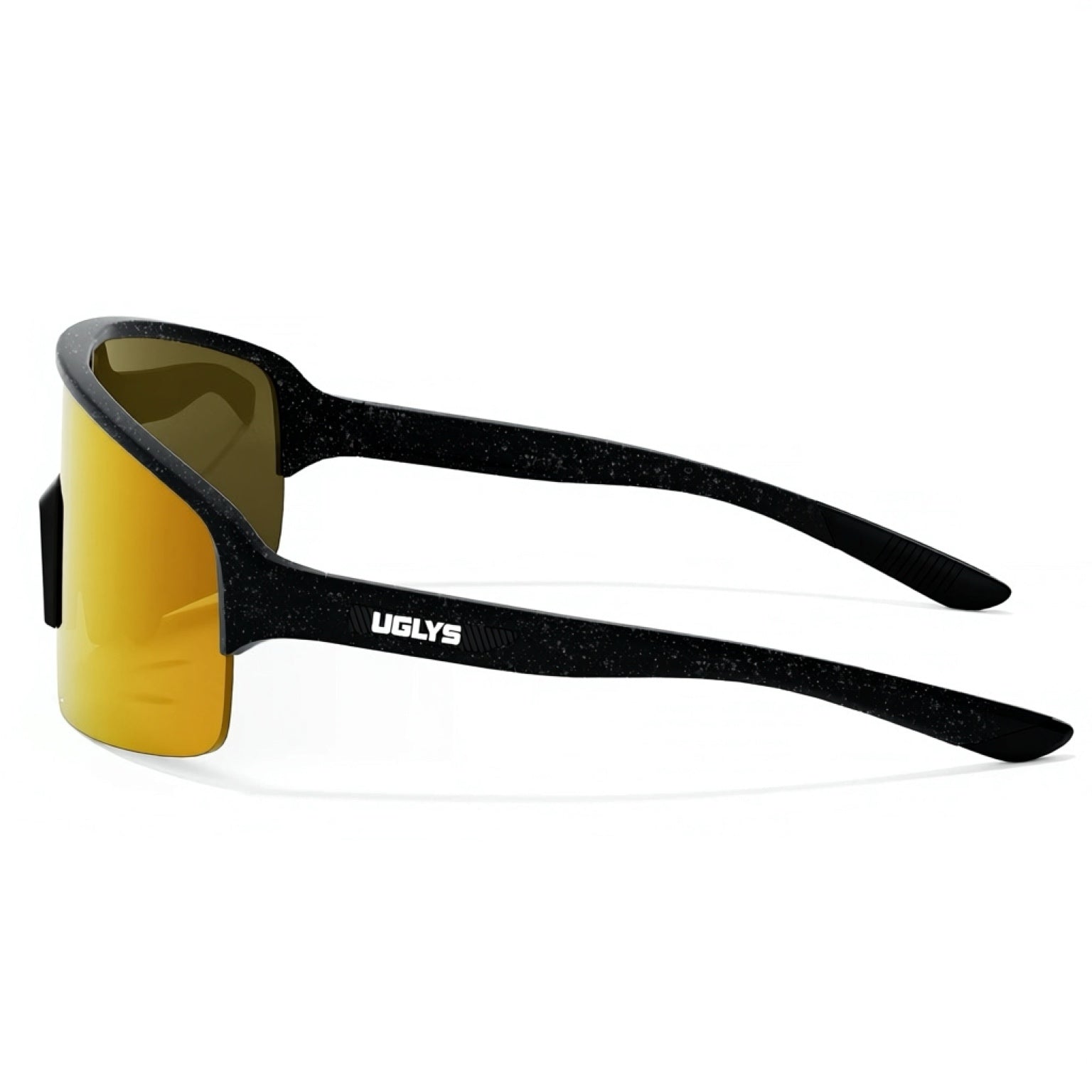 UGLYS™ Gold Standard sunglasses with sleek gold frame and tinted lenses, stylish eyewear for a modern look