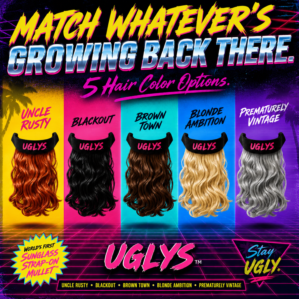 UGLYS™️ Blonde Sunglass Strap-On Mullet