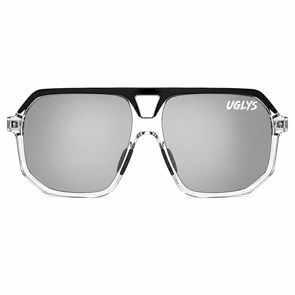 UGLYS Super Casuals Silver Fox sunglasses with sleek silver frame and dark tinted lenses, stylish eyewear by UGLYS EYEWEAR