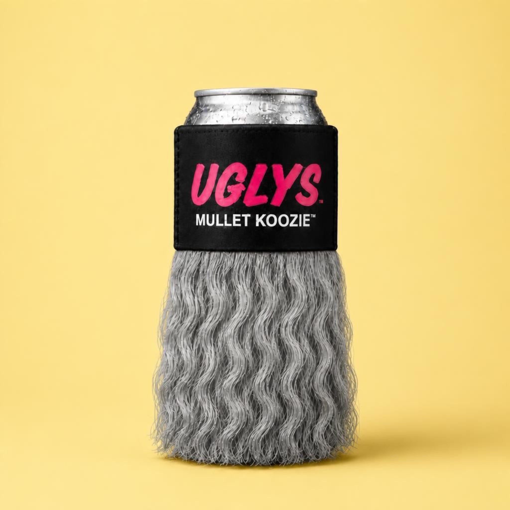 Uglys Eyewear UGLYS™️ Mullet Koozie featuring colorful printed design on insulated beverage holder
