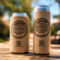 UGLYS™️ Brown Bag Koozie from UGLYS EYEWEAR, insulated drink holder with brown bag design and logo detail.