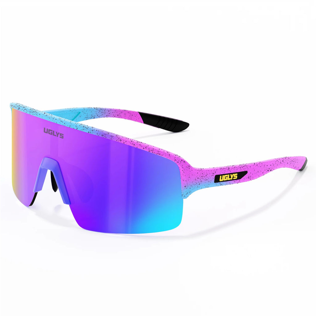 UGLYS™ Glow Job eyewear with glowing lenses and sleek black frame, stylish and modern sunglasses for night and day wear.