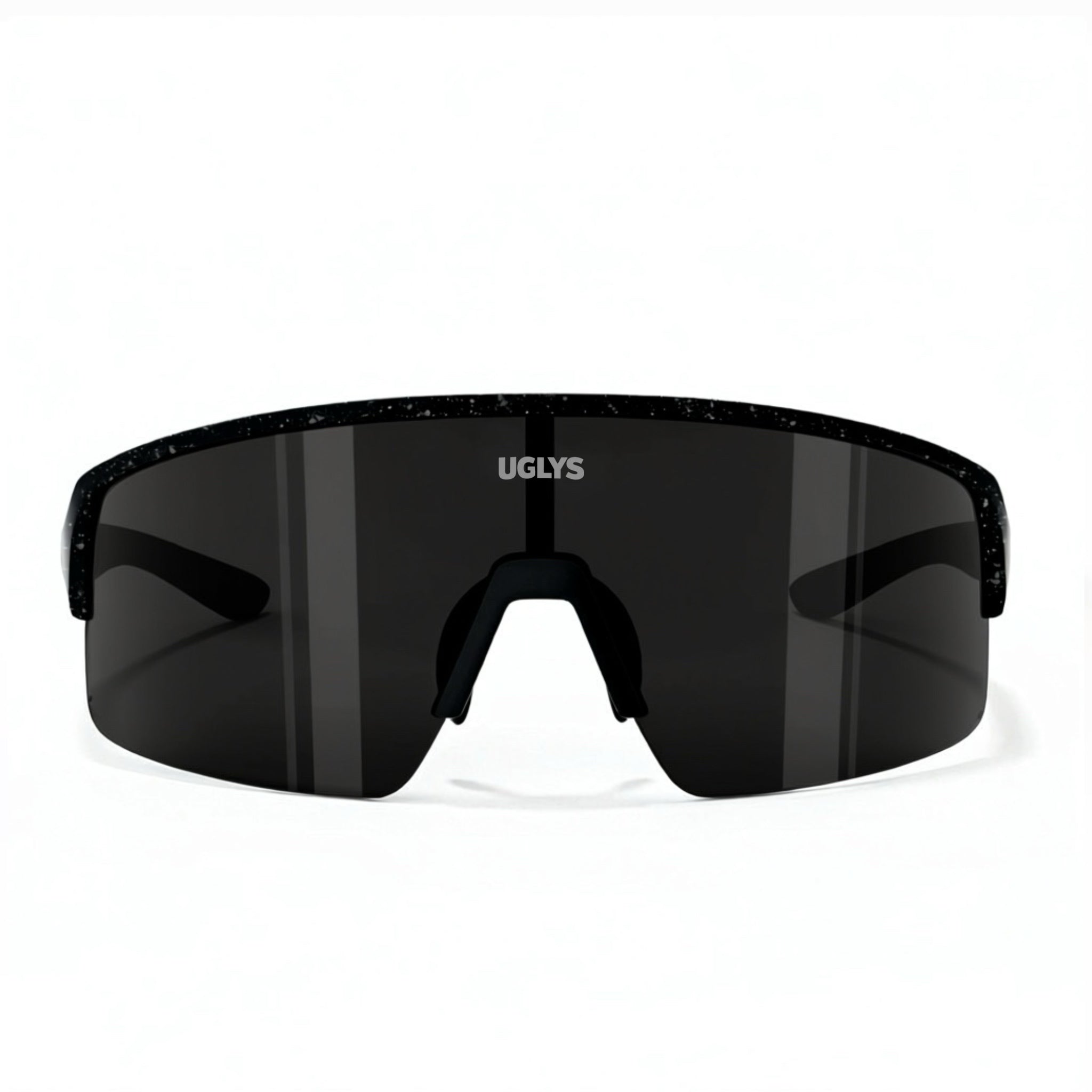 UGLYS™️ OG Blinders sunglasses with dark tinted lenses and black frames, stylish eyewear by UGLYS EYEWEAR.