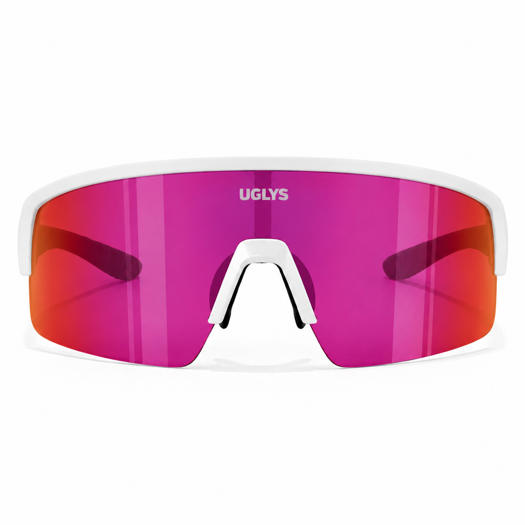 UGLYS™ The Hotline eyewear by UGLYS EYEWEAR featuring bold, colorful frame design and clear lenses.