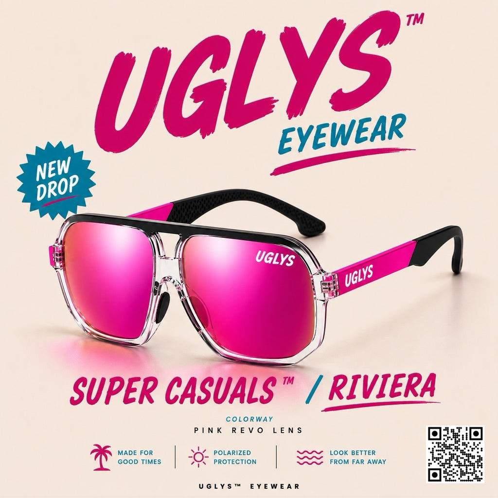 UGLYS Super Casuals Riviera sunglasses with round frames and tinted lenses, stylish eyewear from UGLYS EYEWEAR.