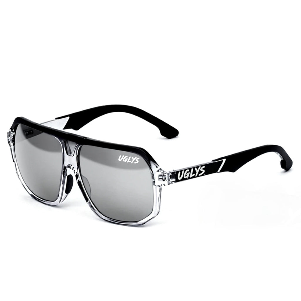 UGLYS Super Casuals Silver Fox sunglasses with rounded frames and silver accents, stylish eyewear from UGLYS EYEWEAR.