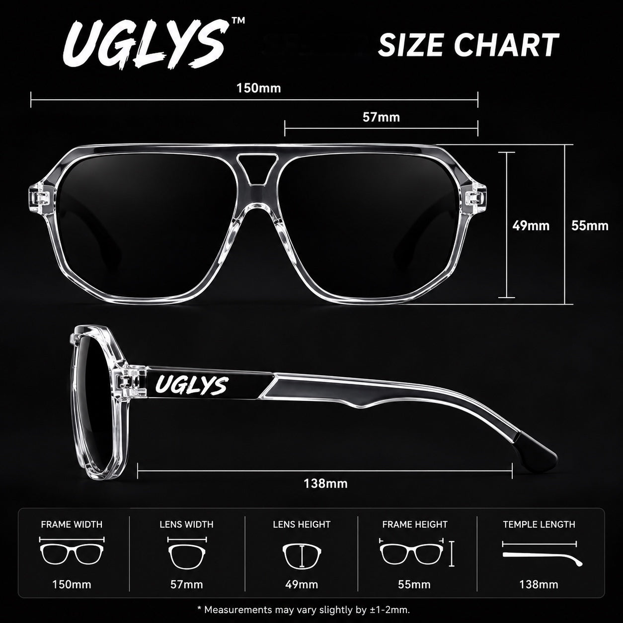 UGLYS Super Casuals Silver Fox sunglasses with sleek frame and tinted lenses, stylish eyewear from UGLYS EYEWEAR.