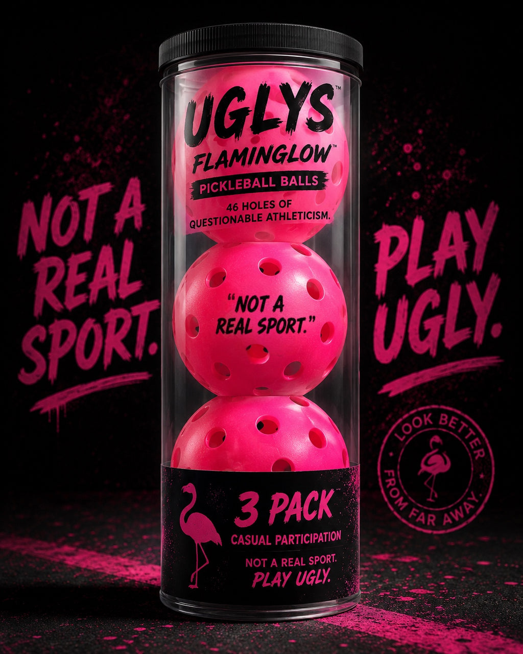 UGLYS Flaminglow Pickleball Balls