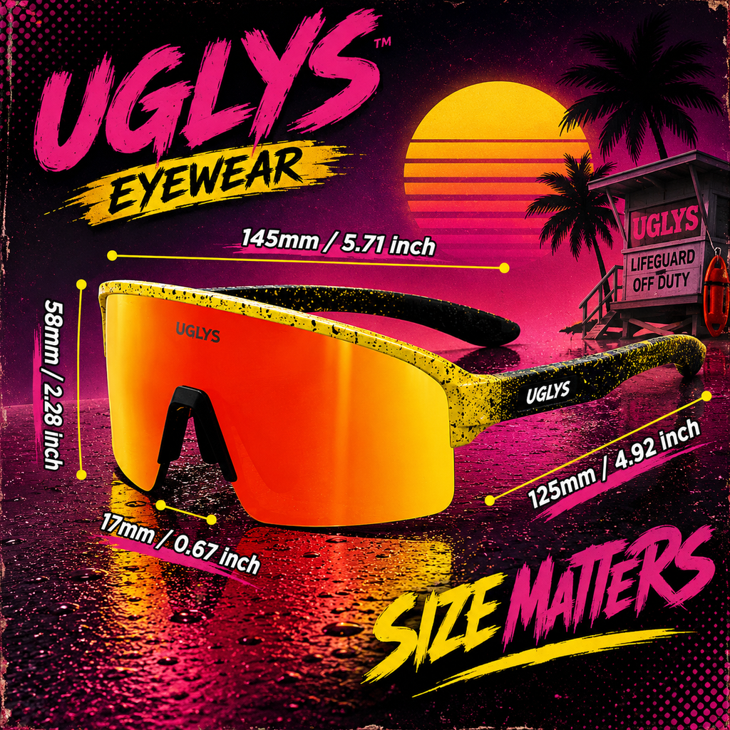 UGLYS™ Sunstroke sunglasses with black frames and tinted lenses, stylish eyewear from UGLYS EYEWEAR.